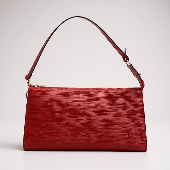 Louis Vuitton Red Epi Pochette Accessories 24 Shoulder Bag - Picture 5 of 15